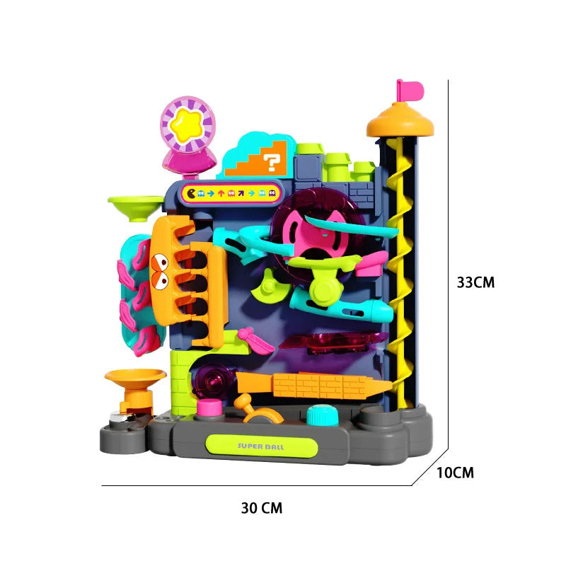 Montessori Holzspielzeug Ab 2 Jahren – Interaktive Mehrschichtige Ballbahn für Motorik und Kreativität 2