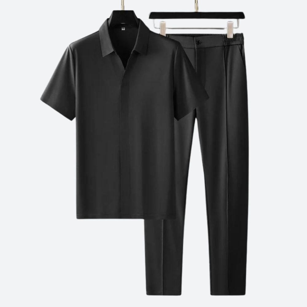 Variant image for Herren Set Schwarz Größe M Luxusstoff-1