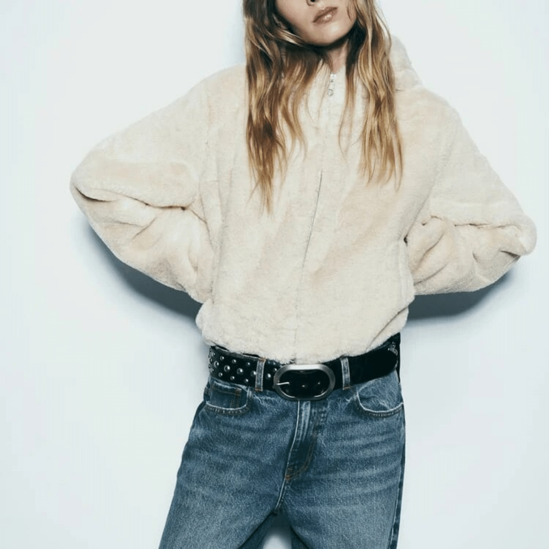 Natalia | Elegante Damen Winterjacke aus Kunstfell 5