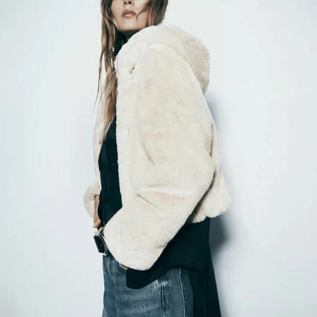 Natalia | Elegante Damen Winterjacke aus Kunstfell 7