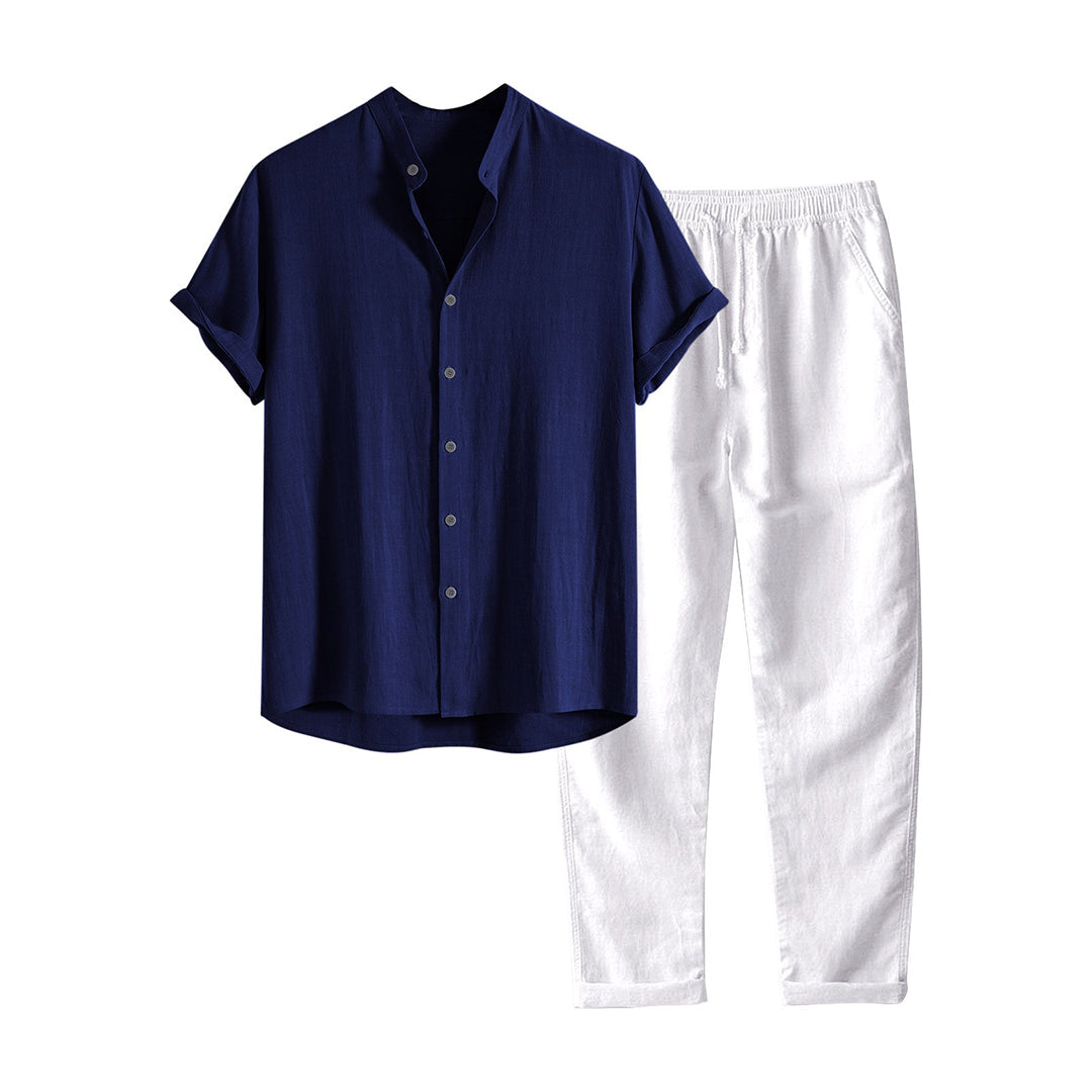 Variant image for Herren Set Blau Größe M Polyester Casual Outfits für Männer-24