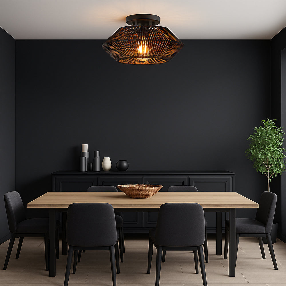 Novion | Vintage Deckenlampe aus Bambusgeflecht mit modernem Touch 4