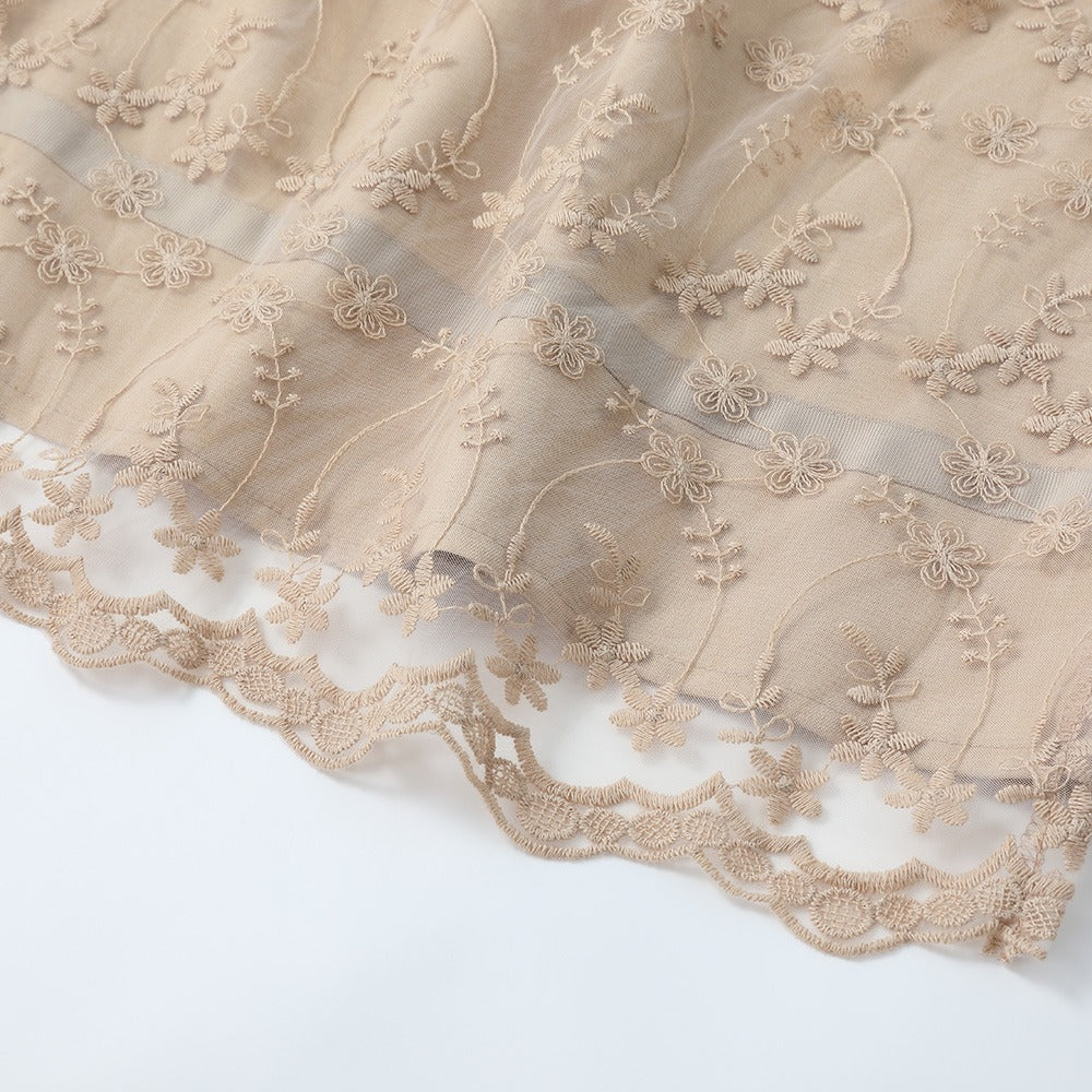 Oktoberfest Apricot Vintage Dirndl Kleid mit Schürze 6