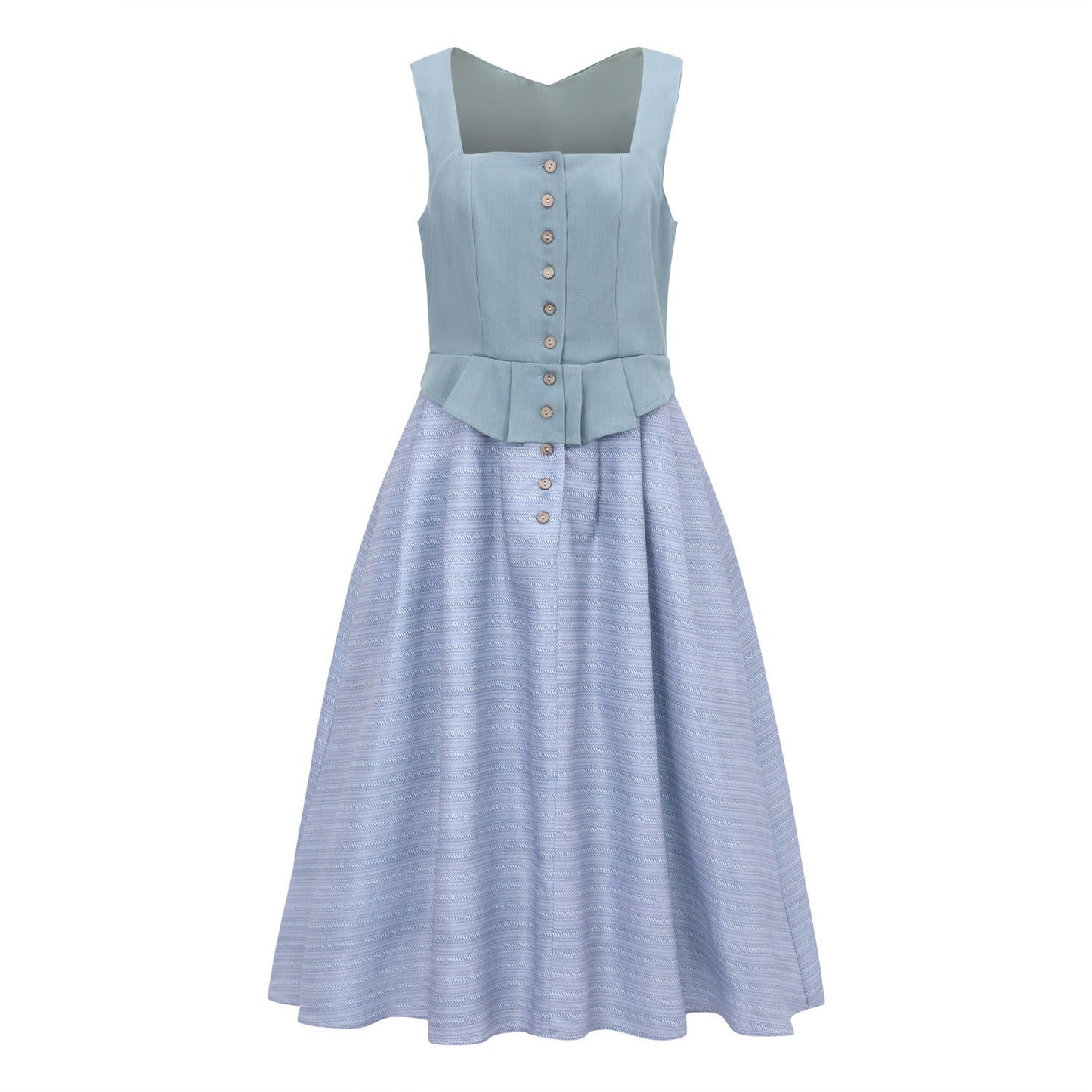 Oktoberfest Dirndl zum Knöpfen mit langer Schürze 2