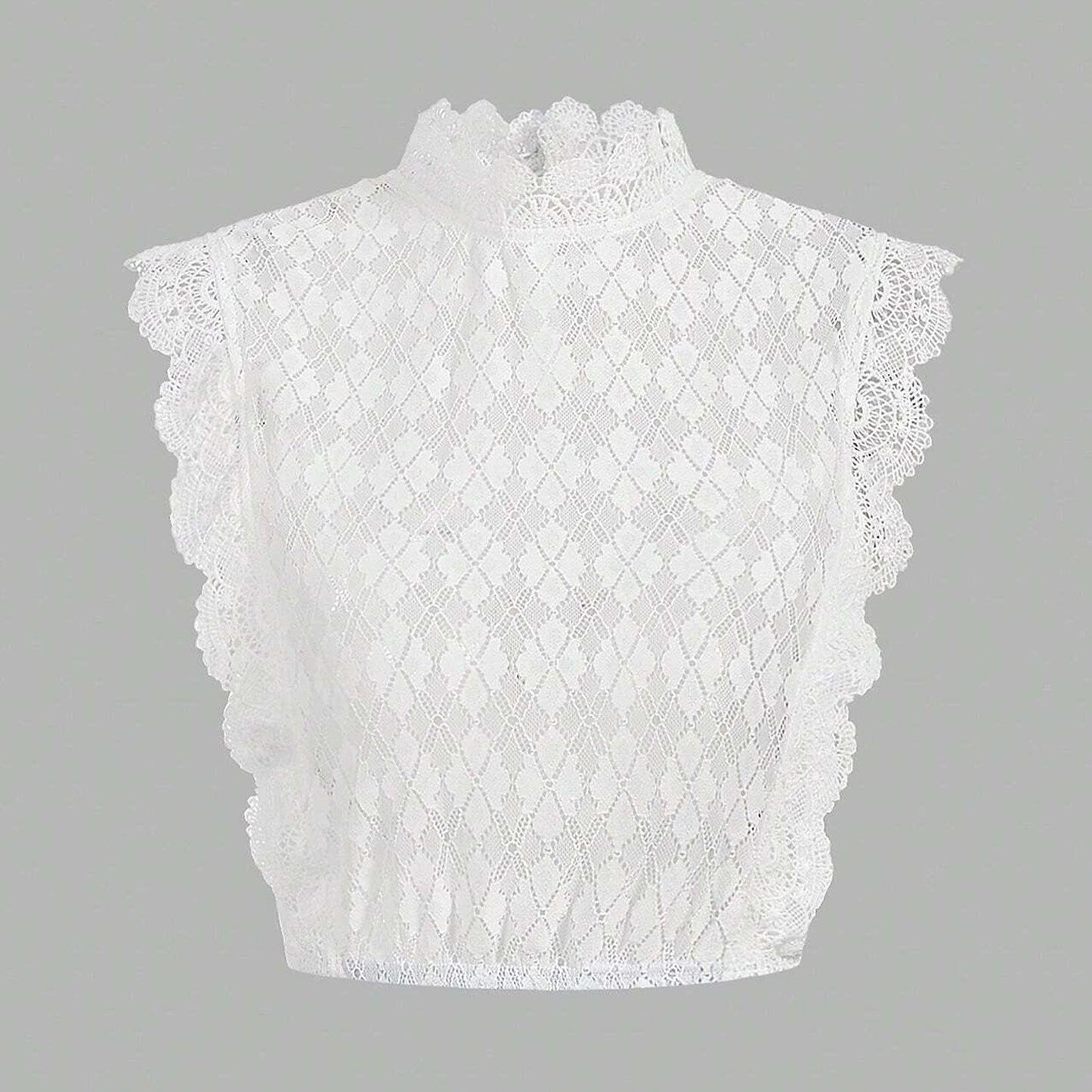 Oktoberfest Dirndlbluse für Damen, Spitze, Weiß 7