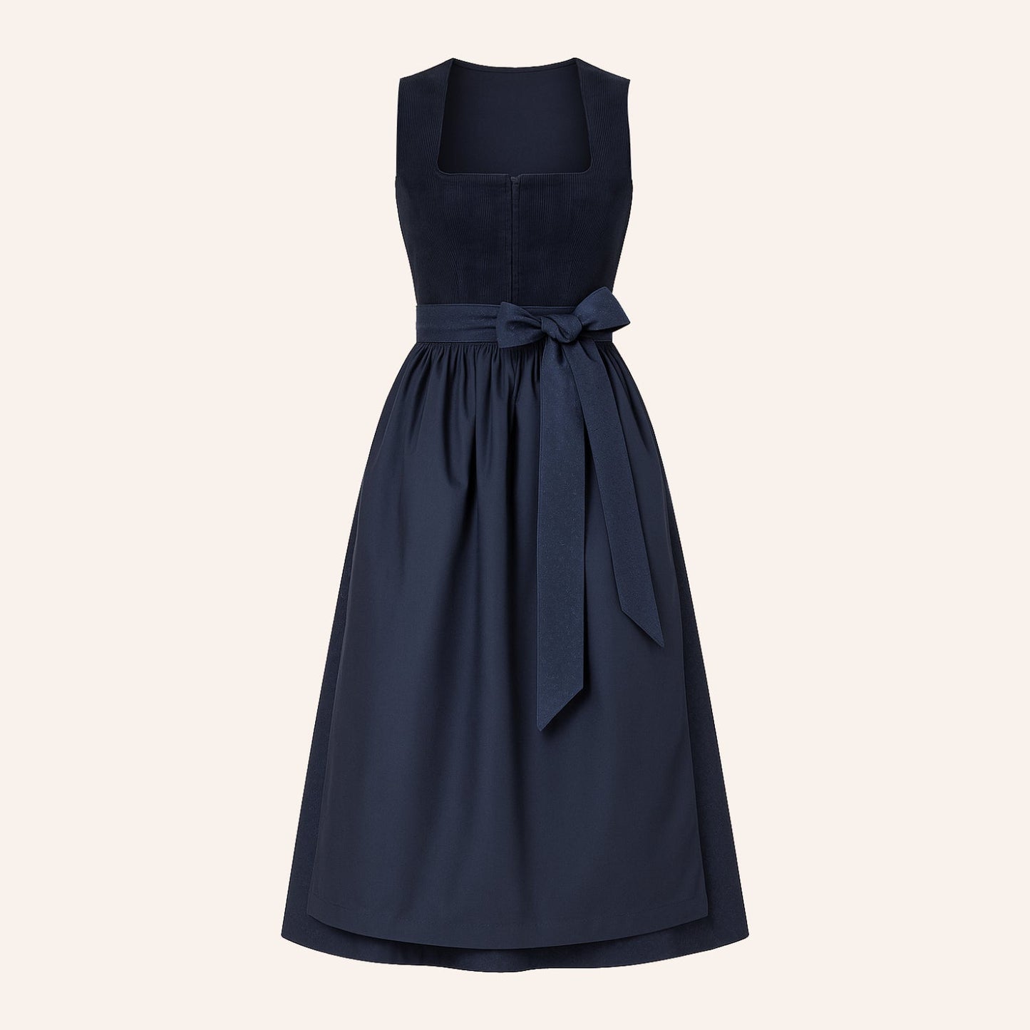 Oktoberfest Marineblau Elegantes Dirndlkleid mit Schürze 1