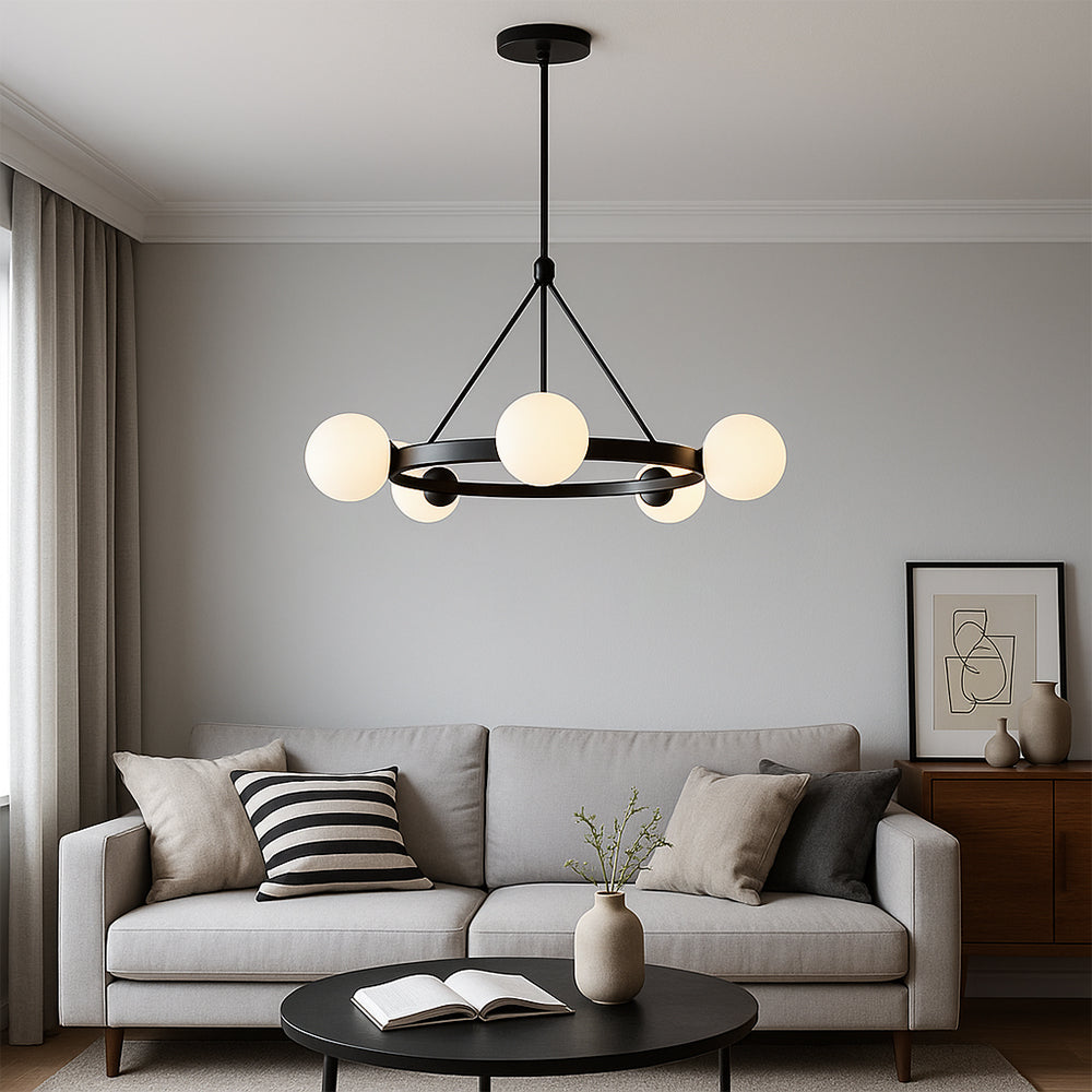 Ostra | Minimalistischer Kronleuchter Nordic 5-flammig 0