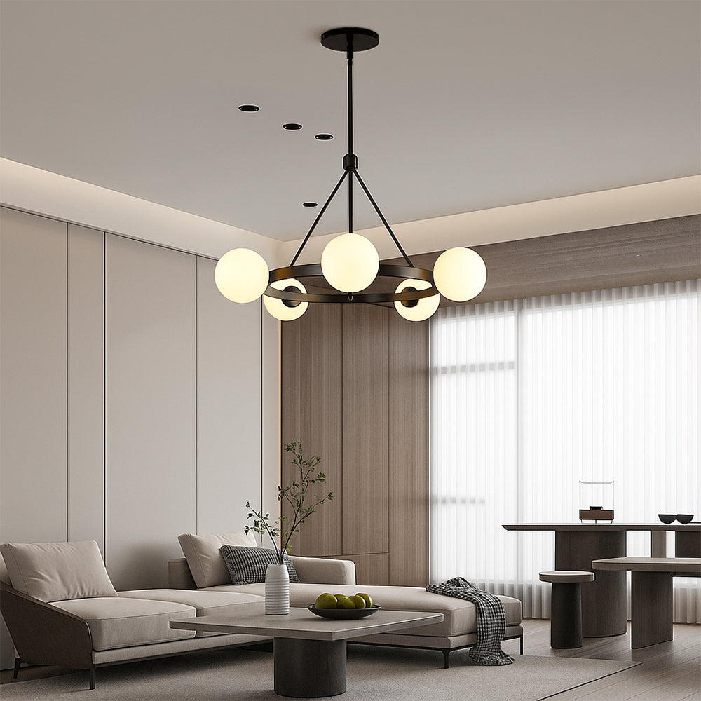 Ostra | Minimalistischer Kronleuchter Nordic 5-flammig 4
