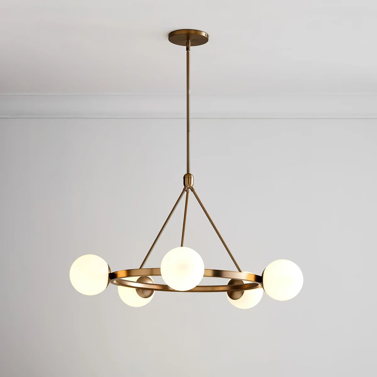 Ostra | Minimalistischer Kronleuchter Nordic 5-flammig 6