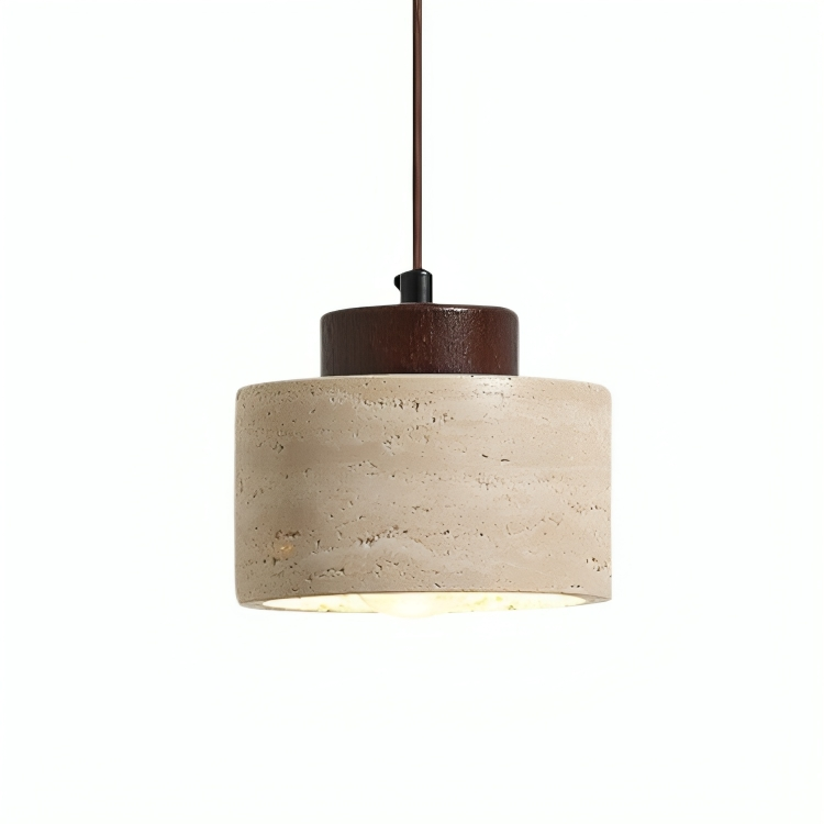 Pendrel | Elegante, von Travertin inspirierte Stein-Pendelleuchte 6
