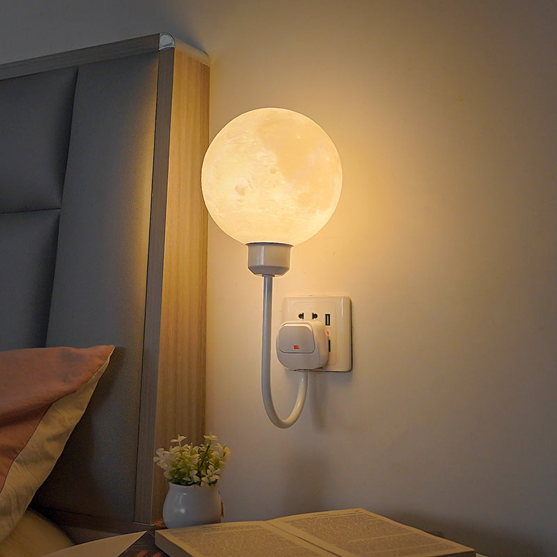 Plug-in-Mond-Wandleuchte für elegantes Interieur 1