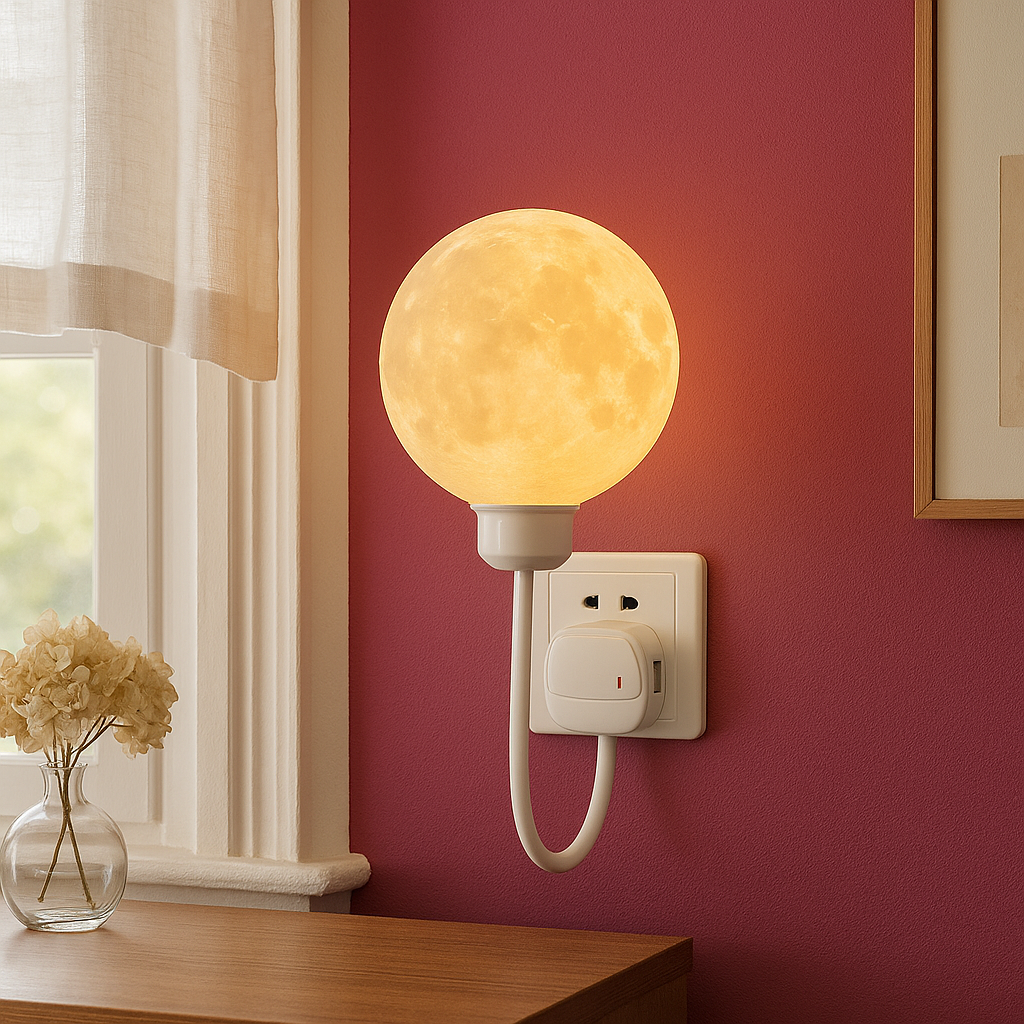 Plug-in-Mond-Wandleuchte für elegantes Interieur 2