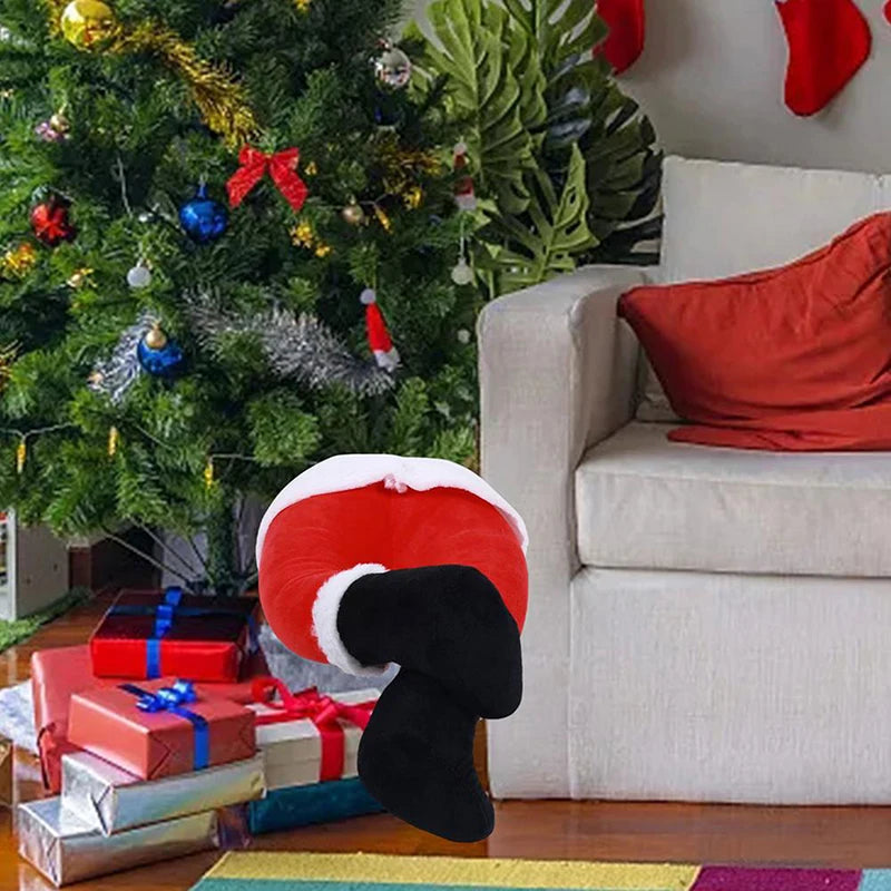 Plüsch Weihnachtsbaum Dekoration mit Weihnachtsmann- und Elfenbeinen – Lustige Weihnachtsdeko für Einzigartige Weihnachtsdekoration 2