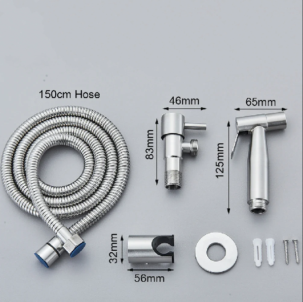 Premium Bidet-Sprüher aus Edelstahl 304 – Wandmontage für moderne Badezimmer mit individueller Reinigung 7