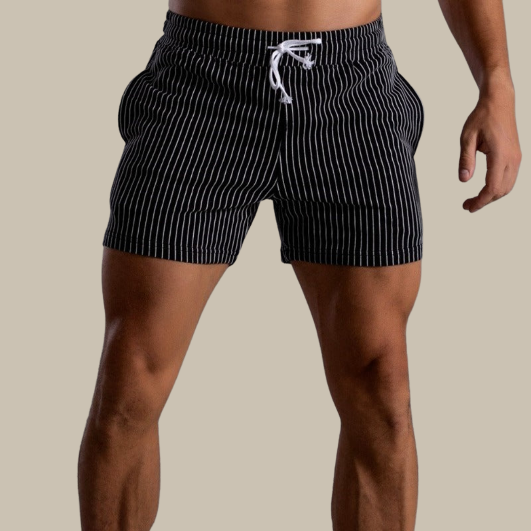 Herren Badehose Schwimmshorts Slim Fit Schnelltrocknend Polyester Retro-4