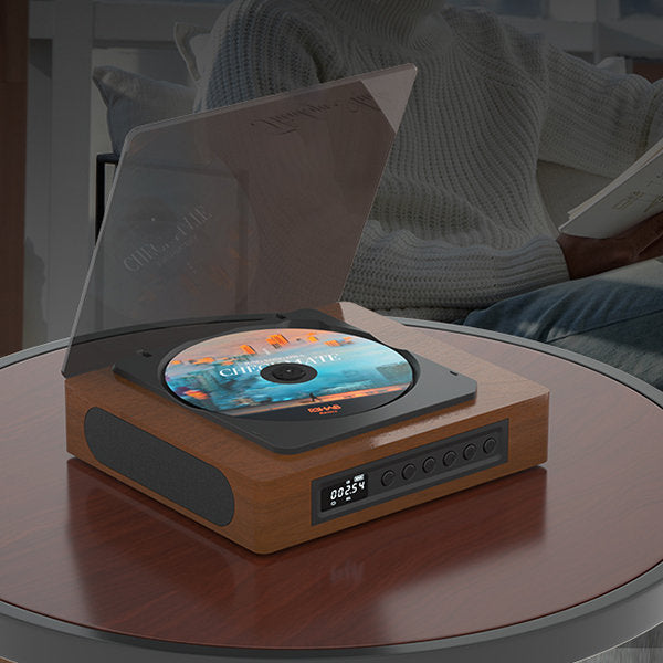 Retro CD Player Bluetooth mit FM-Radio und Type-C Anschluss Vintage Design 1