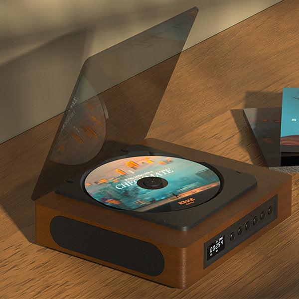 Retro CD Player Bluetooth mit FM-Radio und Type-C Anschluss Vintage Design 2