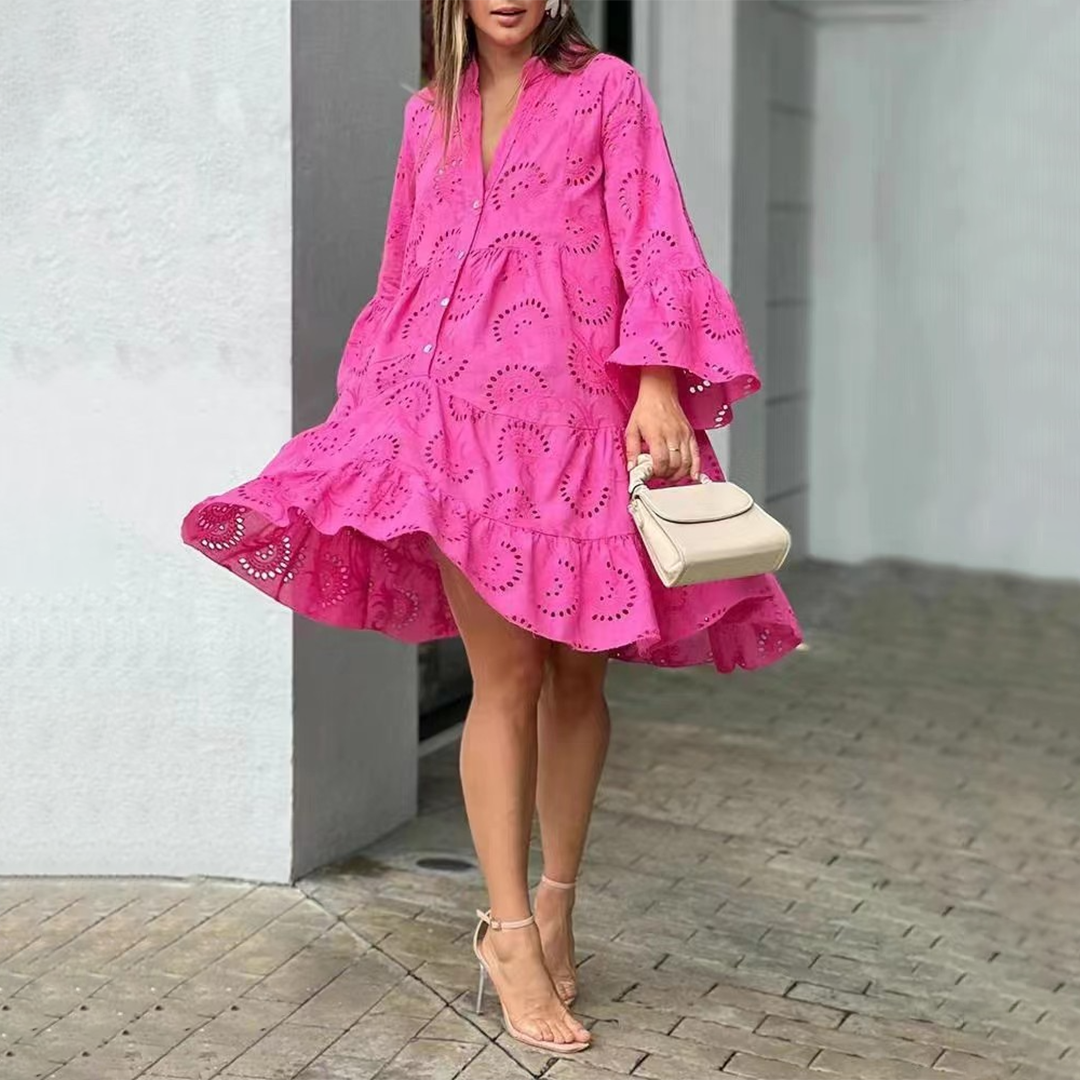 Variant image for Damen Sommerkleid Rosa Größe M Polyester Schickes Swing-Kleid für Elegante Auftritte-19