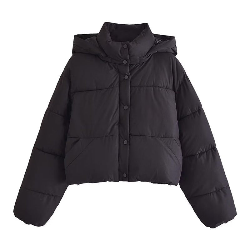 Ruby | Kurze Puffer-Winterjacke mit Kapuze für Damen 0