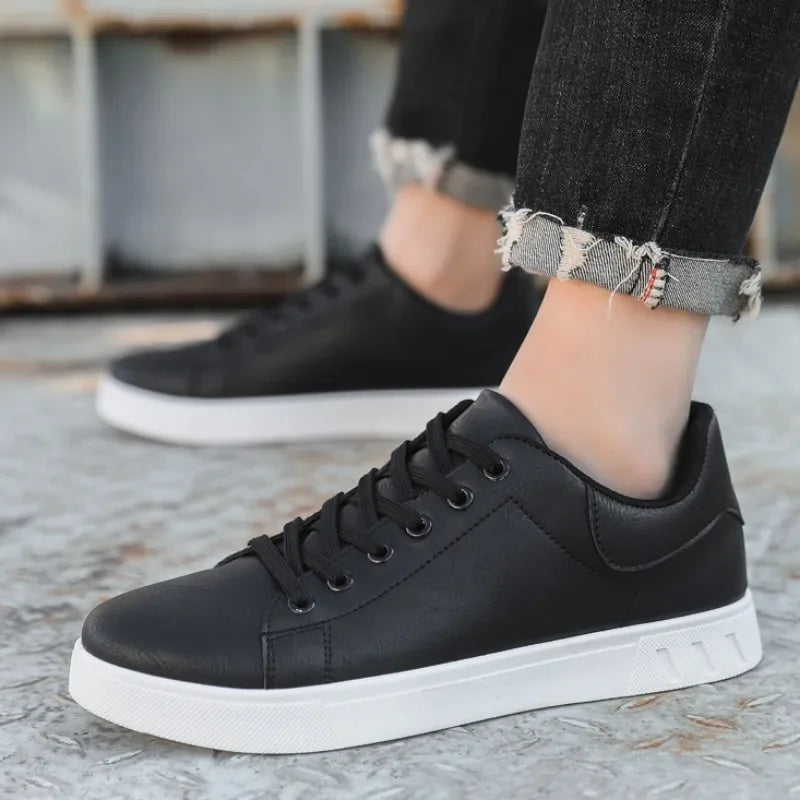 Herren Sneaker Braun Größe 42 Leder mit Weißer Sohle-6