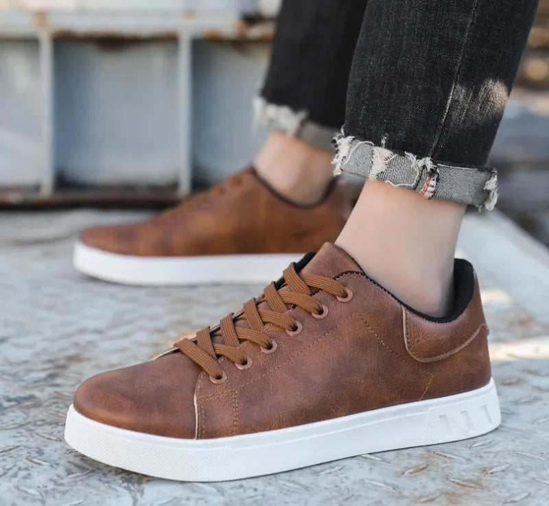 Herrenschuhe Klassisch Schwarz Größe 42 Leder-4