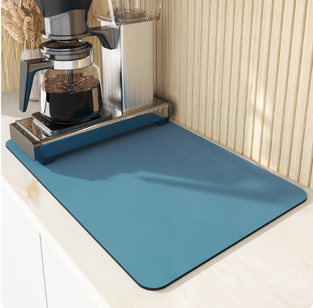Schnelltrocknende Küchenmatte aus Diatomit, Hochsaugfähig, 40x30 cm – Hygienisch und Pflegeleicht 1