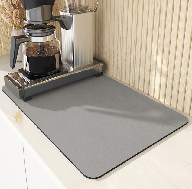 Schnelltrocknende Küchenmatte aus Diatomit, Hochsaugfähig, 40x30 cm – Hygienisch und Pflegeleicht 2