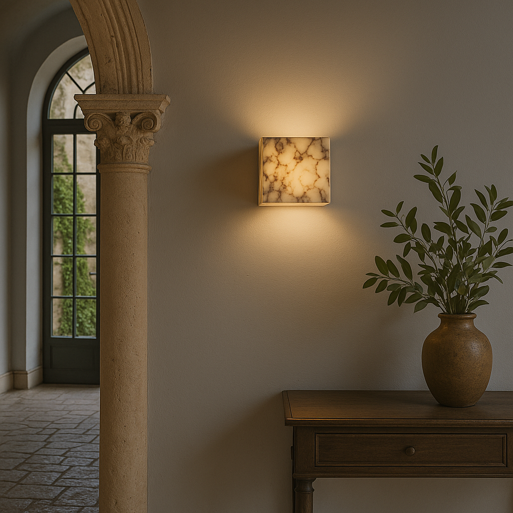 Sconiq | Elegante Marmor-Würfel-Wandleuchte 1
