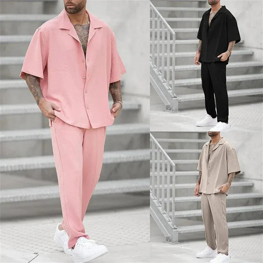 Herren Anzug Sommer Modern Bequem Baumwolle Stilvoll Atmungsaktiv-2