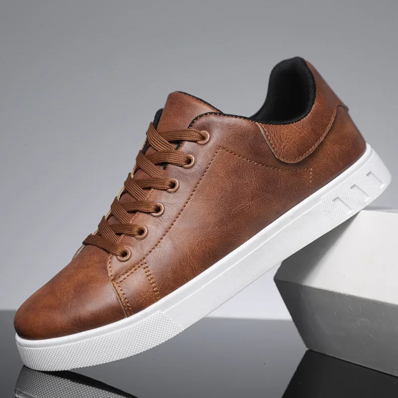 Variant image for Herren Sneaker Braun Größe 42 Leder mit Weißer Sohle-6
