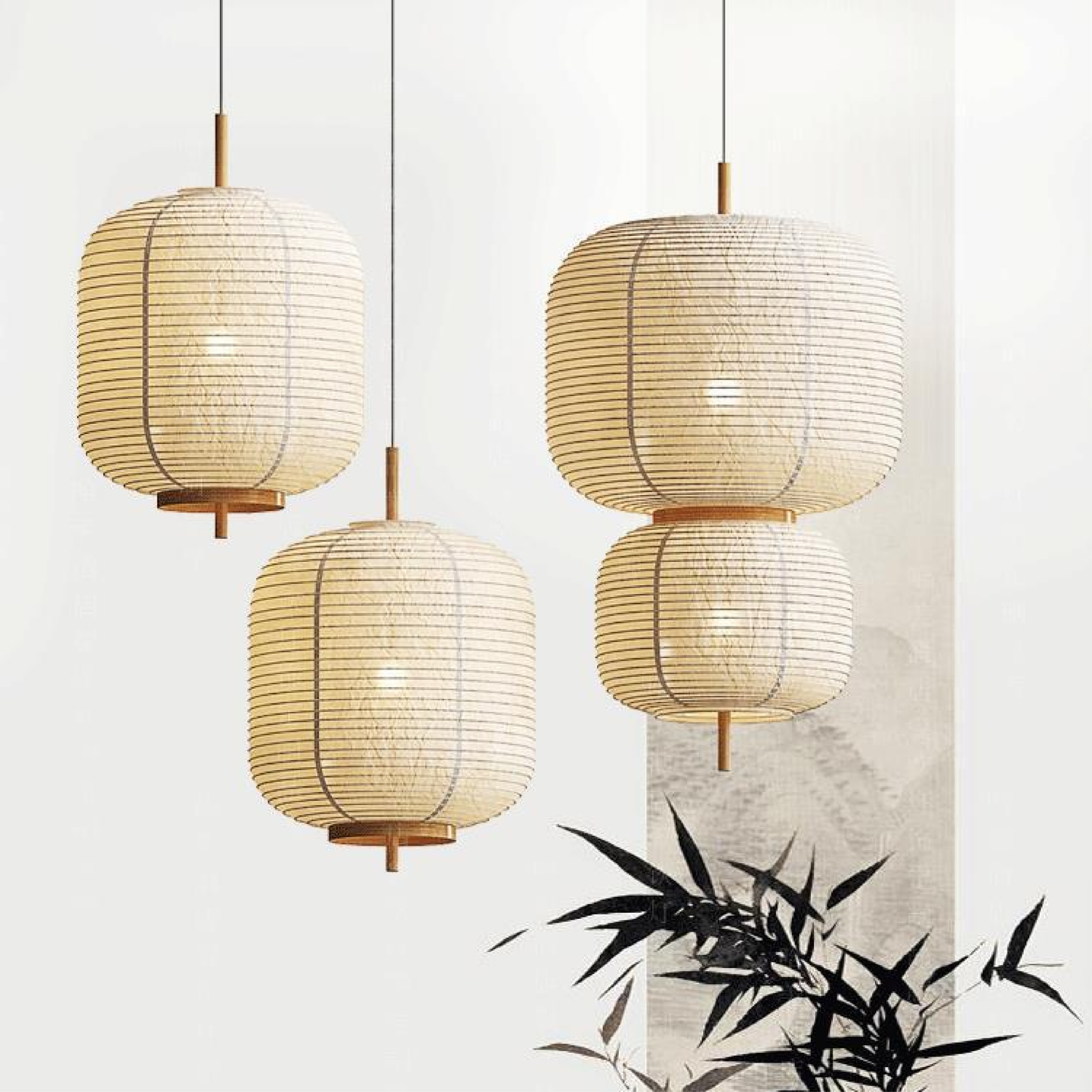 ShojiGlow | Japanisch inspirierte Hängelampe aus Reispapier 1