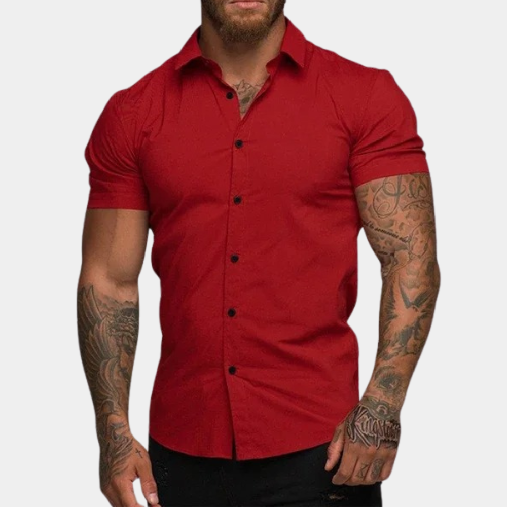 Herren Slim Fit Hemd Langarm Modern Baumwolle für Eleganten Stil-5