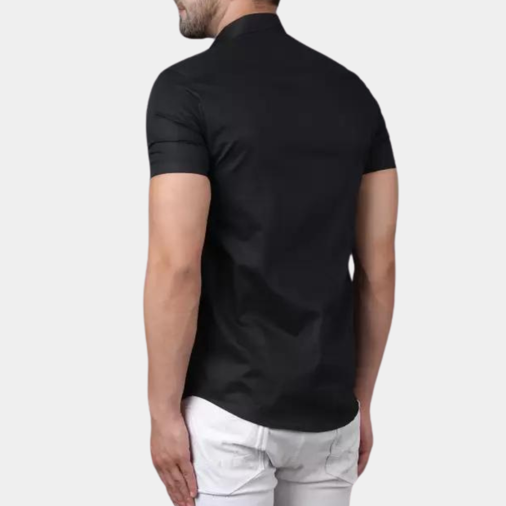 Herren Slim Fit Hemd Langarm Modern Baumwolle für Eleganten Stil-2