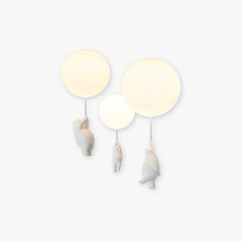 HimmelFreude | Verspielte Pendelleuchte mit Bär und Ballon für Kinderzimmer