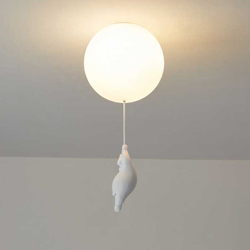 HimmelFreude | Verspielte Pendelleuchte mit Bär und Ballon für Kinderzimmer