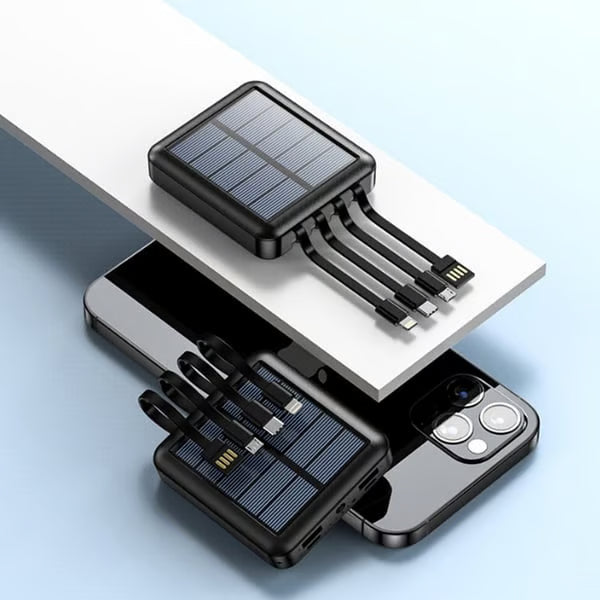 Solar Powerbank 10000mAh mit Solarpanel – Ultrakompakte Powerbank für Outdoor und Notfälle 3
