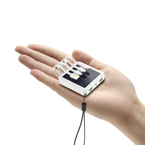 Solar Powerbank 10000mAh mit Solarpanel – Ultrakompakte Powerbank für Outdoor und Notfälle 5