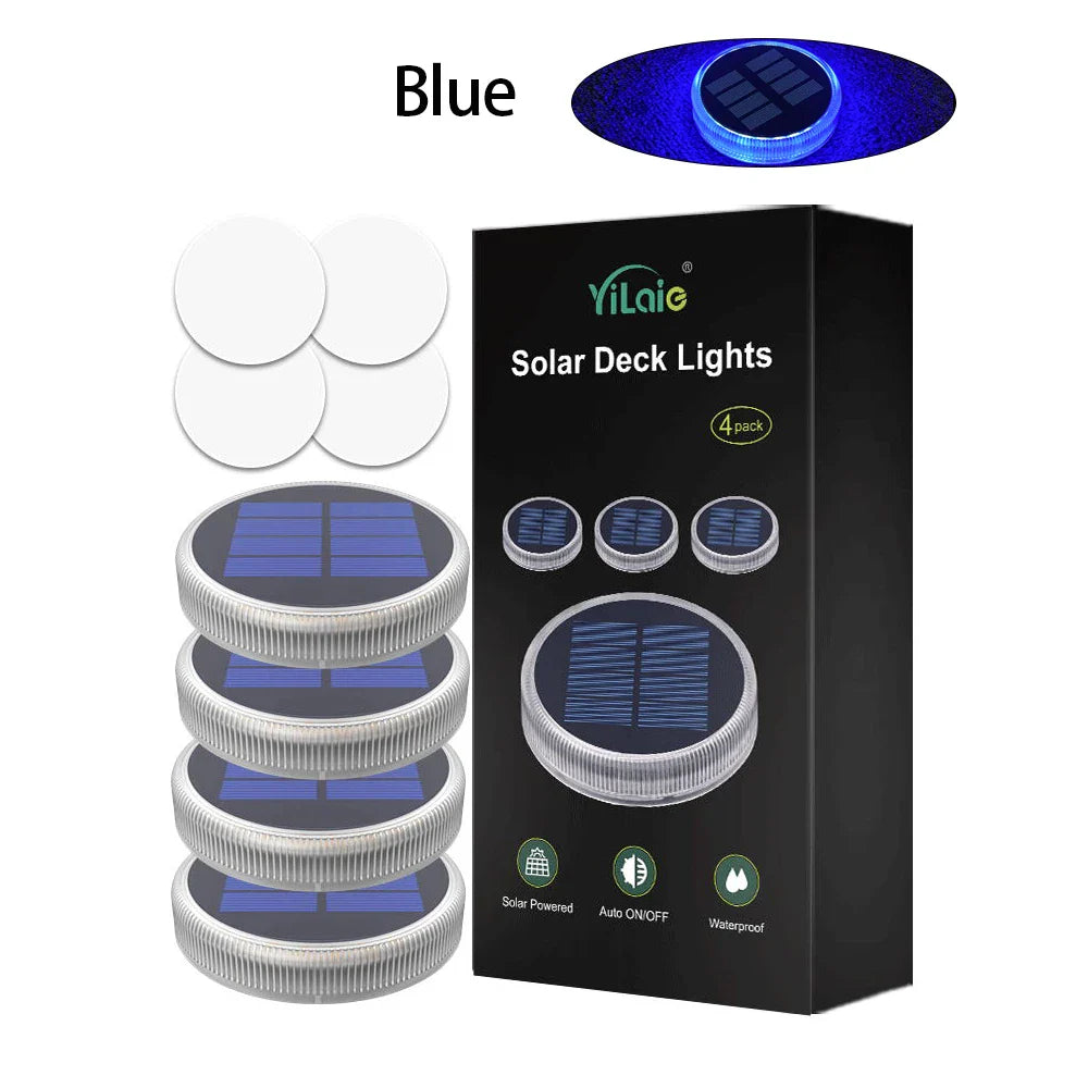 Solarleuchten Set mit 360° Lichtverteilung – IP68 Wasserdicht, Kabellos für Garten und Außenbereiche 0