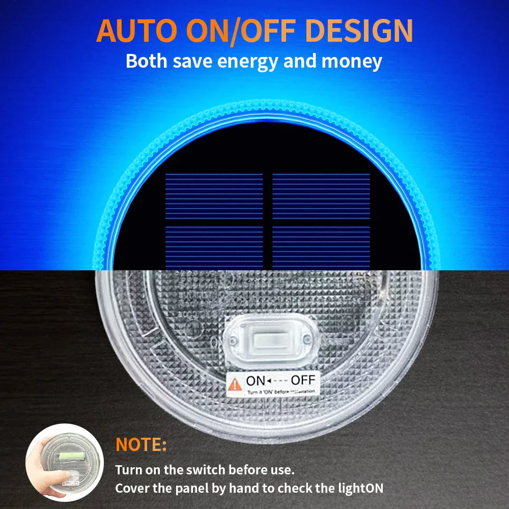 Solarleuchten Set mit 360° Lichtverteilung – IP68 Wasserdicht, Kabellos für Garten und Außenbereiche 4