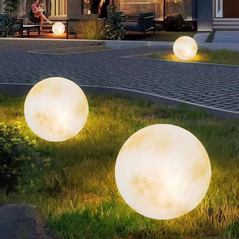 Solvyn | Sphärische solarbetriebene Gartenmondlampe 3