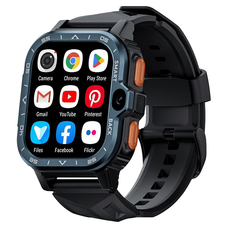 Stabile SIM-Smartwatch mit GPS, HD-Kamera und Gesundheitsüberwachung – Schwarz, IP68 wasserdicht, für Android und iOS 0