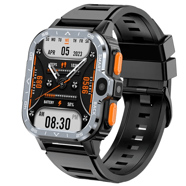 Stabile SIM-Smartwatch mit GPS, HD-Kamera und Gesundheitsüberwachung – Schwarz, IP68 wasserdicht, für Android und iOS 4