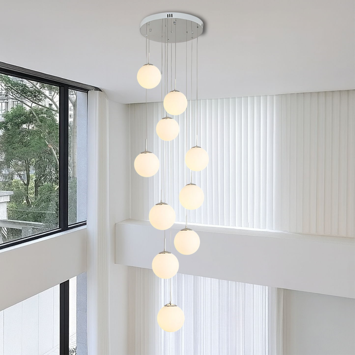 Steellan | Eleganter skandinavischer Treppenkronleuchter 4