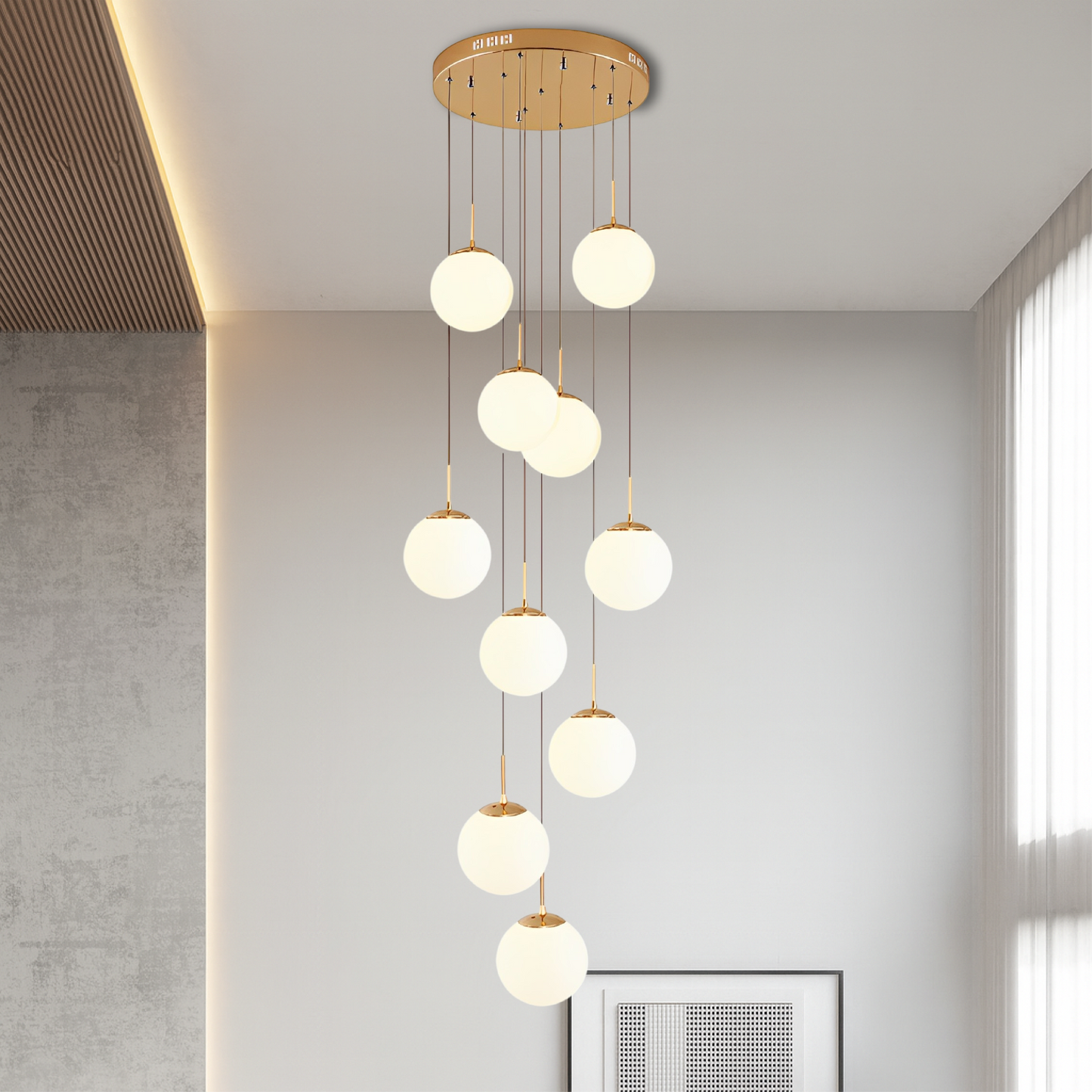 Steellan | Eleganter skandinavischer Treppenkronleuchter 5