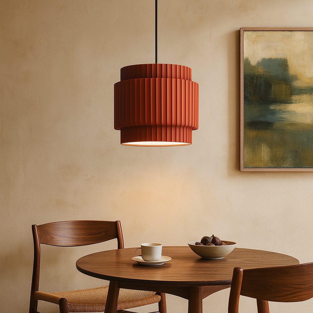 Tempo | Minimalistische Eleganz Keramikfarbene Hängelampe 1