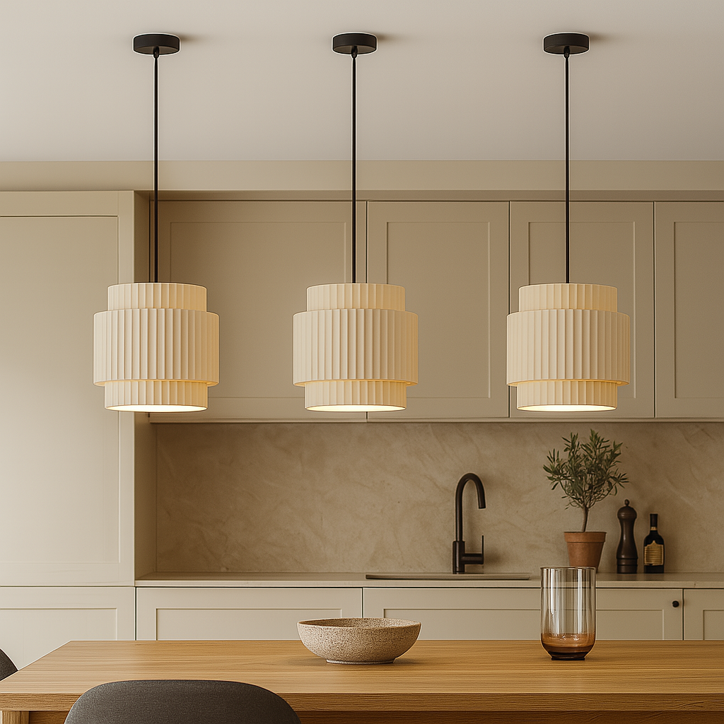 Tempo | Minimalistische Eleganz Keramikfarbene Hängelampe 4