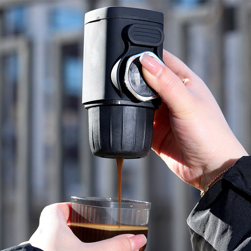 Tragbare Espresso-Handpresse 15 Bar Kompakt Schwarz Mechanisch Kaffeebereiter 1