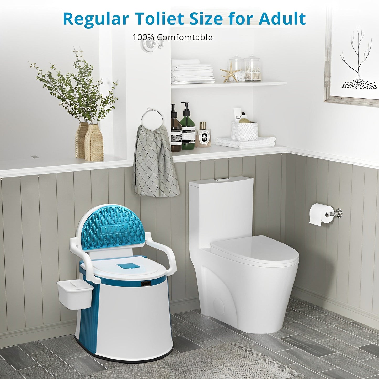 Tragbare Toilette für Erwachsene und ältere Menschen für den Heim- und Außenbereich 2