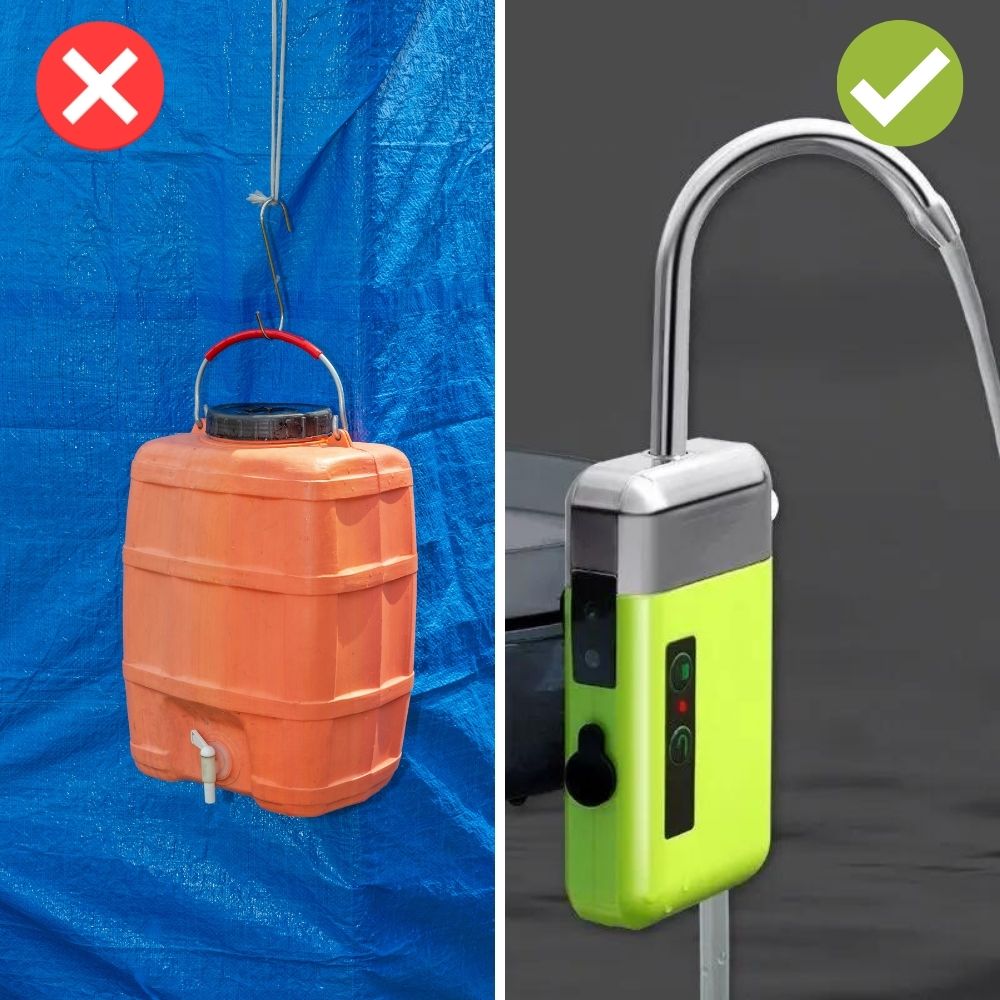 Tragbare Wasserpumpe Camping Outdoor Sensorsteuerung Wiederaufladbar Leicht 1