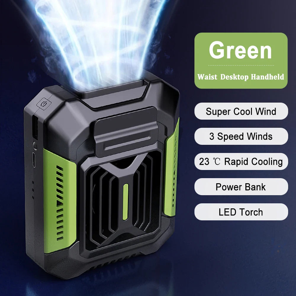 Tragbarer Clipventilator 3-in-1 mit LED und Powerbank 4000 mAh für Camping und Outdoor 7